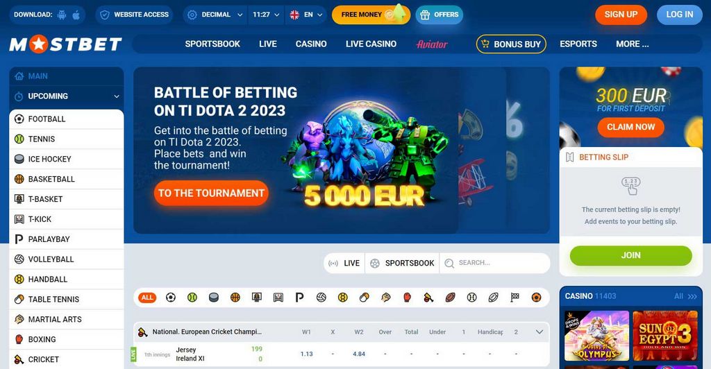 Site de apostas esportivas e empresas de jogos on-line das autoridades da Mostbet